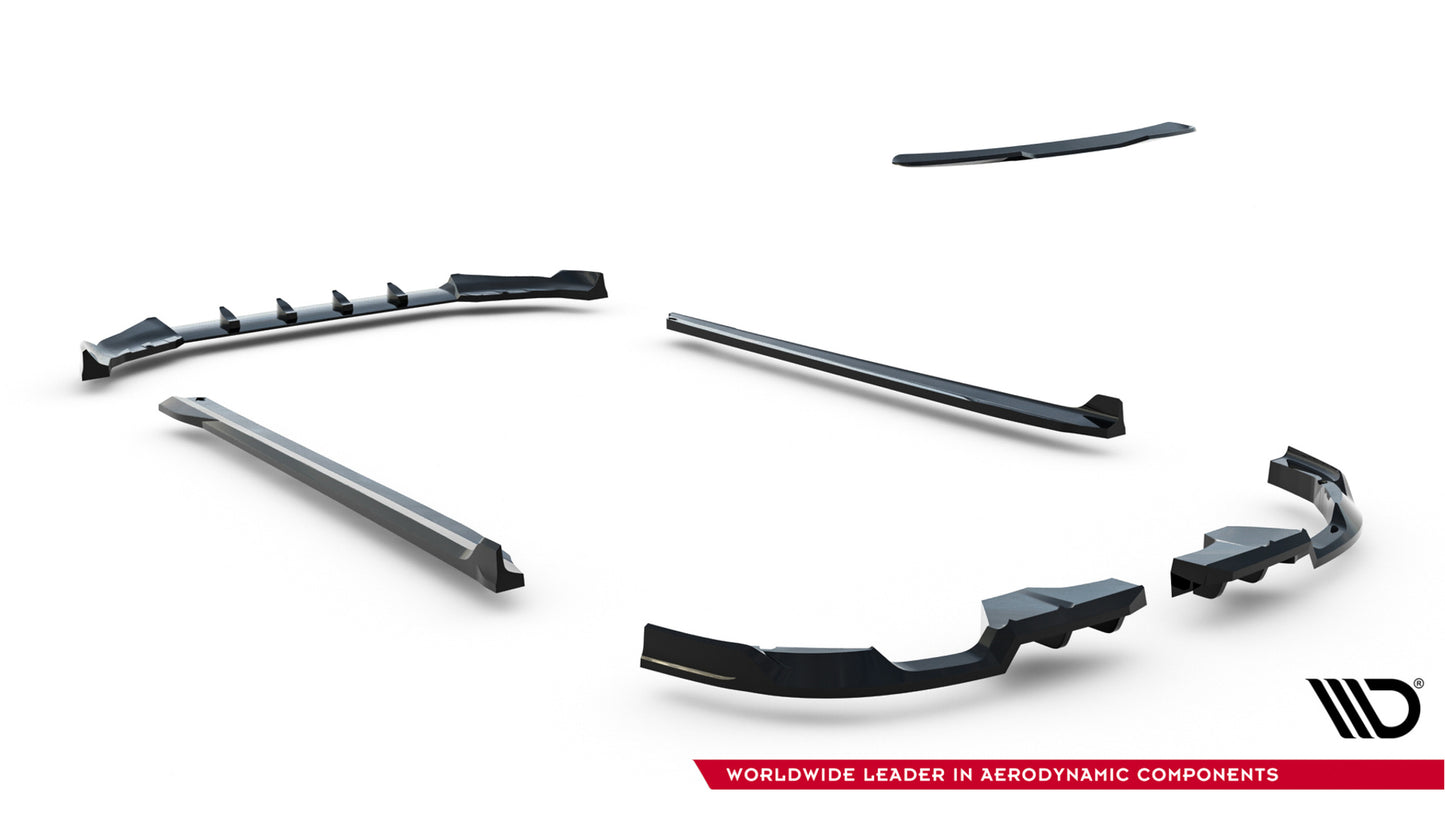SPLITTER SUITABLE FOR VW GOLF 8 GTI GTD RLINE LOOK GLOSSY BLACK SPORTY DESIGN