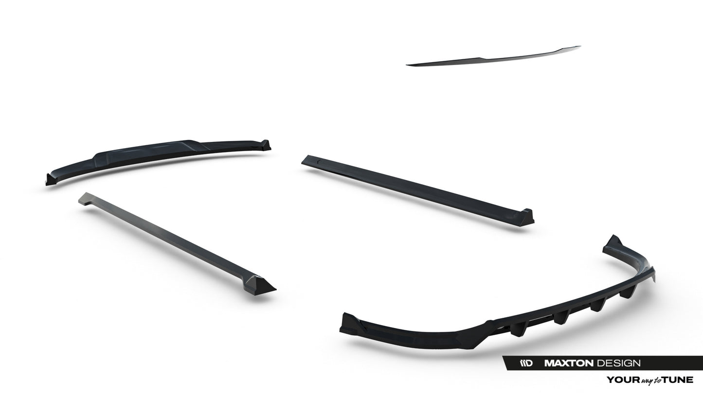 SPLITTER SUITABLE FOR VW GOLF 8 GTI GTD RLINE LOOK GLOSSY BLACK SPORTY DESIGN