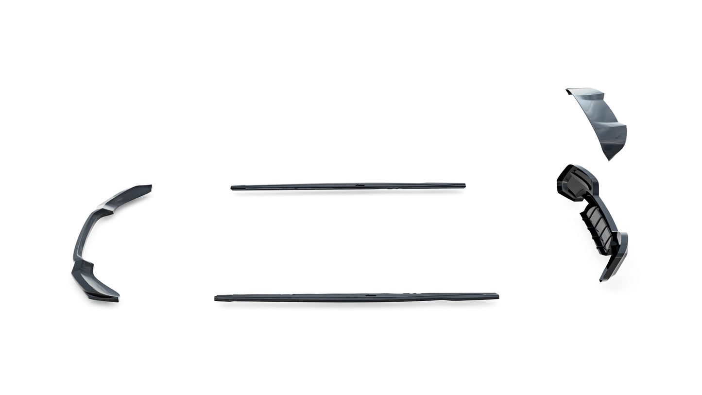 SPLITTER SUITABLE FOR VW GOLF 8 GTI GTD RLINE LOOK GLOSSY BLACK SPORTY DESIGN
