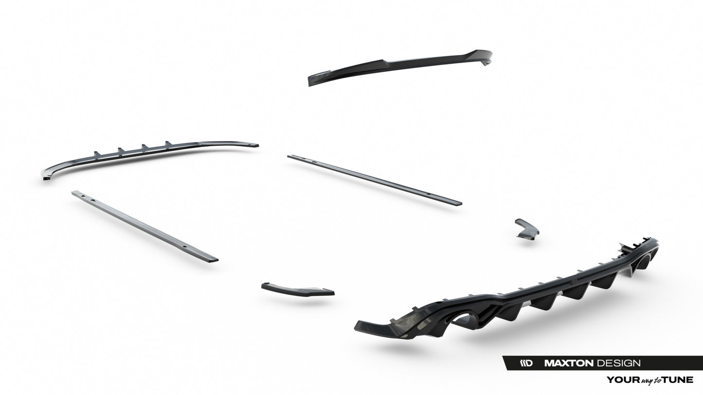 SPLITTER SUITABLE FOR VW GOLF 8 GTI GTD RLINE LOOK GLOSSY BLACK SPORTY DESIGN