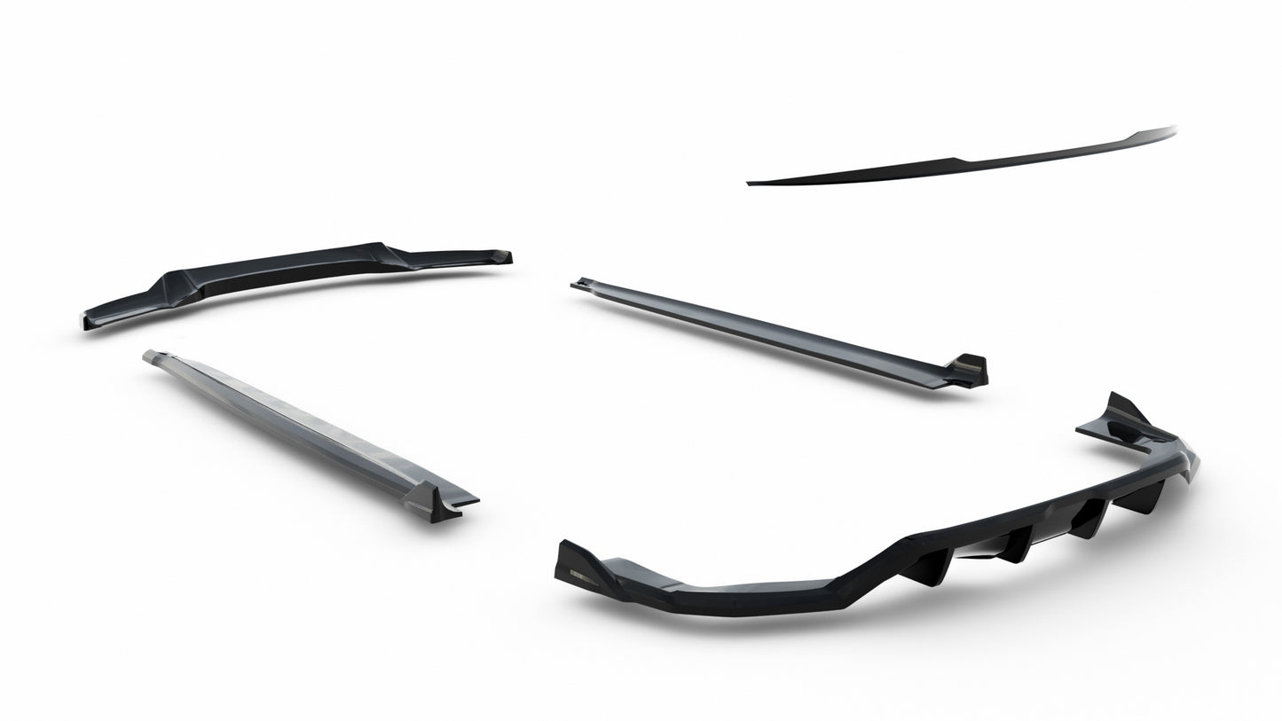 SPLITTER SUITABLE FOR VW GOLF 8 GTI GTD RLINE LOOK GLOSSY BLACK SPORTY DESIGN