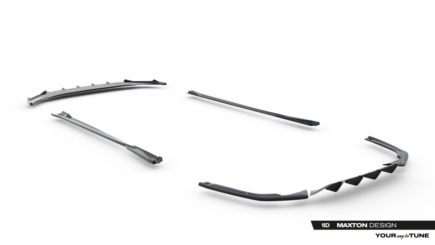 SPLITTER SUITABLE FOR VW GOLF 8 GTI GTD RLINE LOOK GLOSSY BLACK SPORTY DESIGN