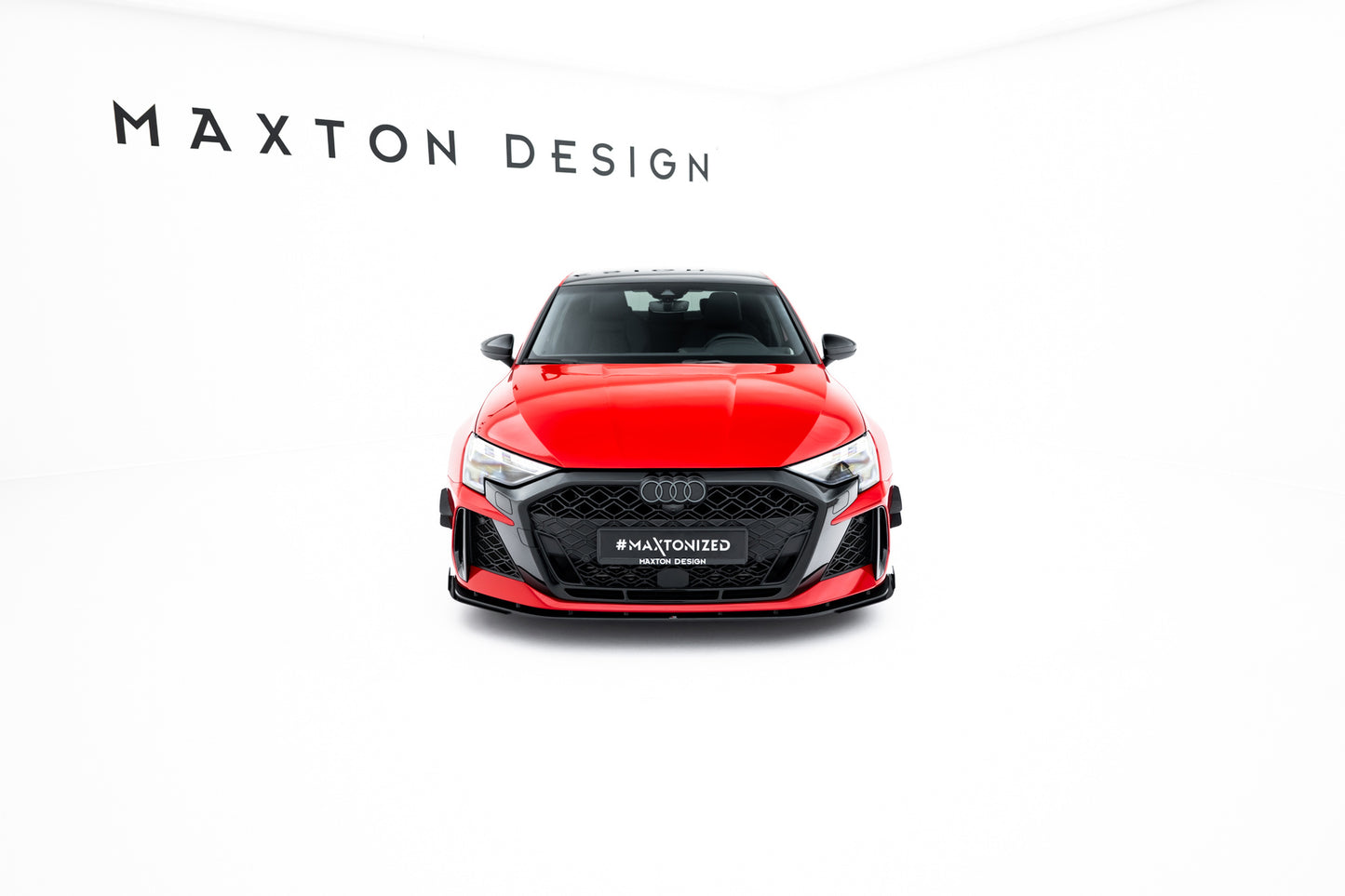 💫ART.8995 Street Pro Front Splitter + Flaps Audi RS3 Sedan 8Y Facelift💫