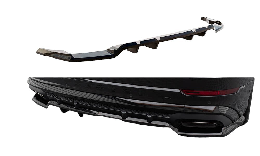 SPLITTER POSTERIORE CON BARRE VERTICALI ADATTO PER AUDI SQ8 / Q8 S-LINE MK1