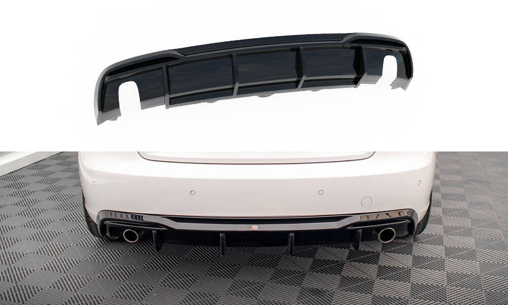 DIFFUSORE PER AUDI A5 8T facelift 2011-2016 nero lucido (Versione con scarichi singoli su entrambi i lati)