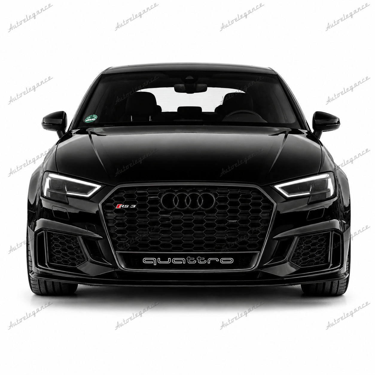 🔥ART.1939 GRIGLIA PER AUDI A3 8V 2016-2020 LOOK RS3 QUATTRO NERO LUCIDO🔥