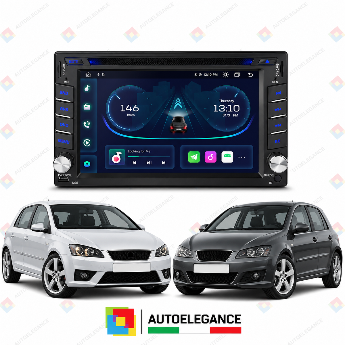 RADIO GPS ANDROID 12 ADATTO PER SEAT TOUCH HD DVD BLUETOOTH USB