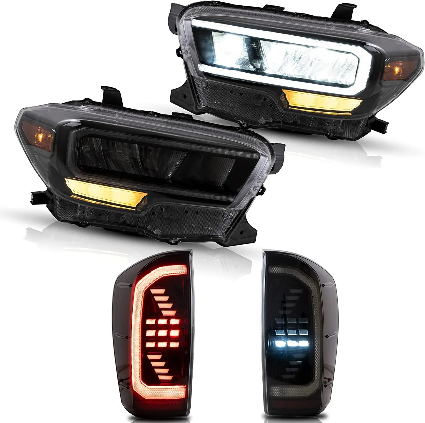 LED Headlights and Taillights Compatible with Toyota Tacoma 2016-2019