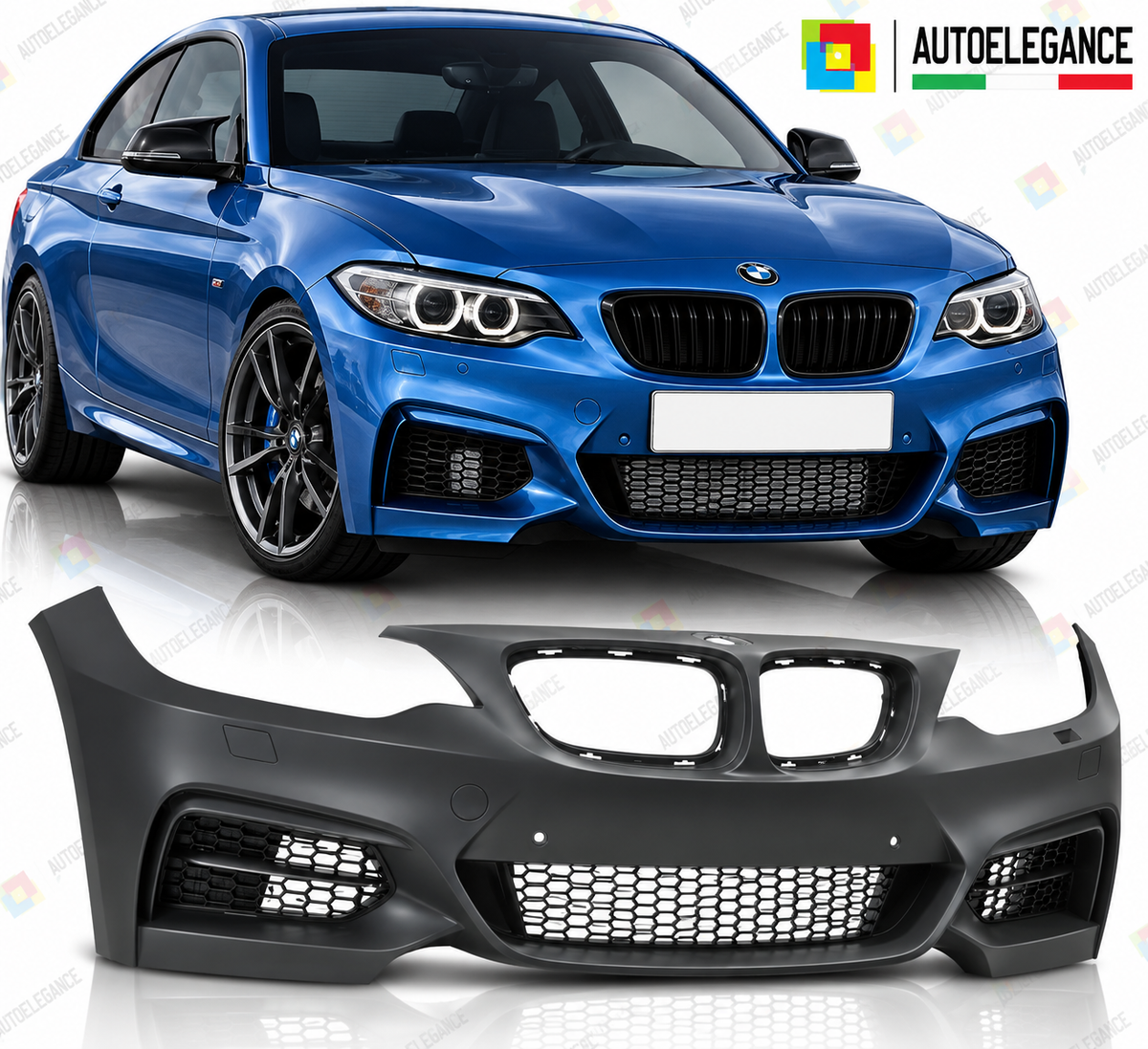 PARAURTI ANTERIORE 235 SPORT LOOK PDC adatto per BMW F22/F23 13-17 LOOK M