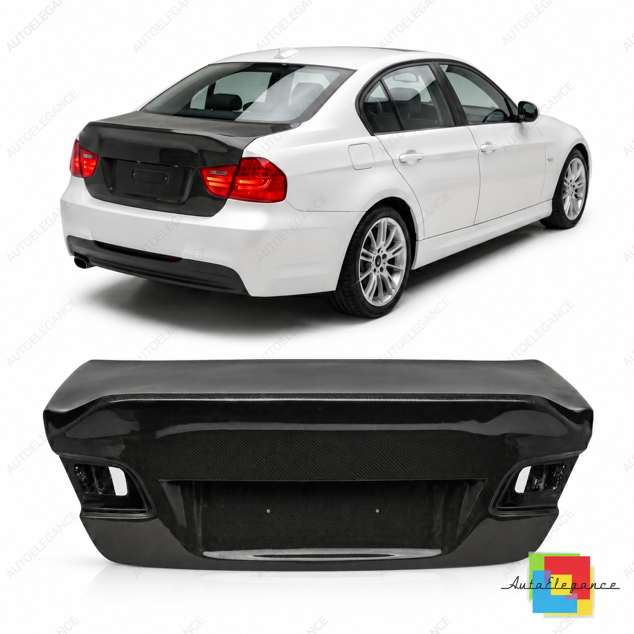 👉Portellone sportivo in fibra di carbonio posteriore BMW 3 E90 Berlina 08-11👈