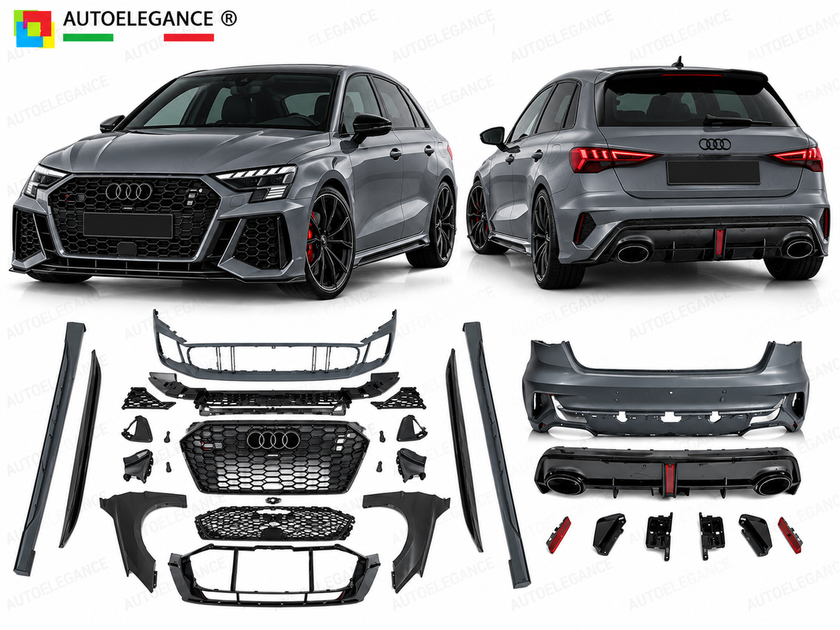 BODYKIT ADATTO PER AUDI A3 2025 8Y PLUS SPORTBACK LOOK RS3💕