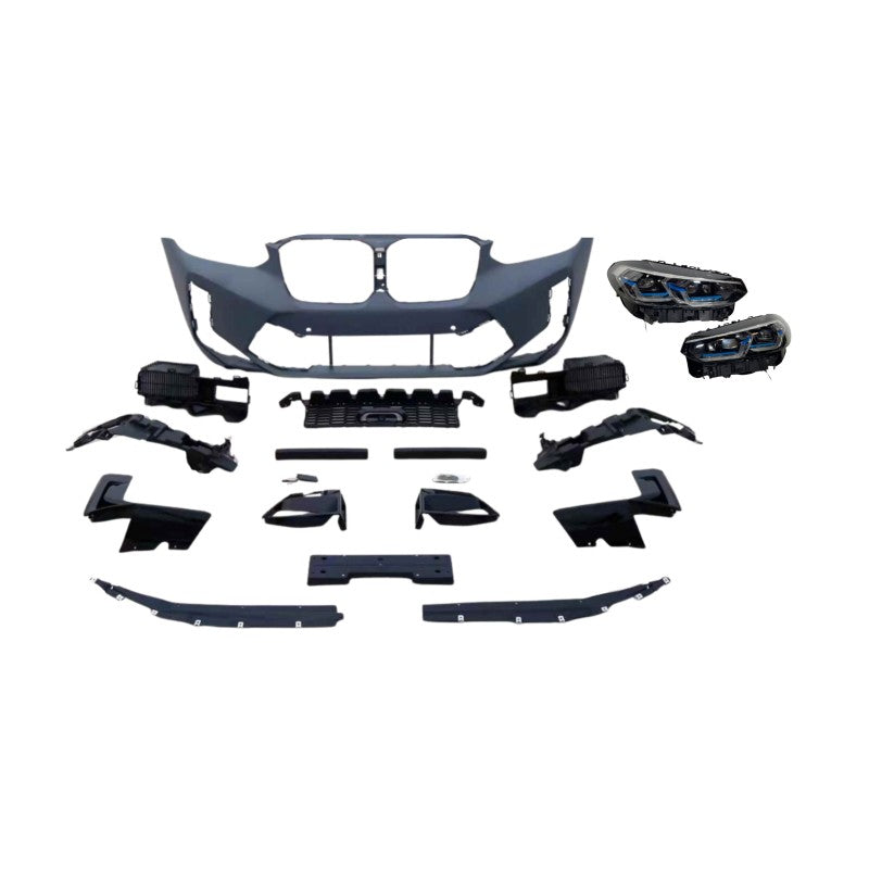 🔥ART.9205 KIT PARAURTI ANTERIORE + FARI BMW G01 X3 /G02 X4 17-21 LOOK X3M LCI🔥