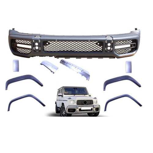😎Paraurti anteriore + set copricerchi compatibile con Mercedes Classe G W463 😎