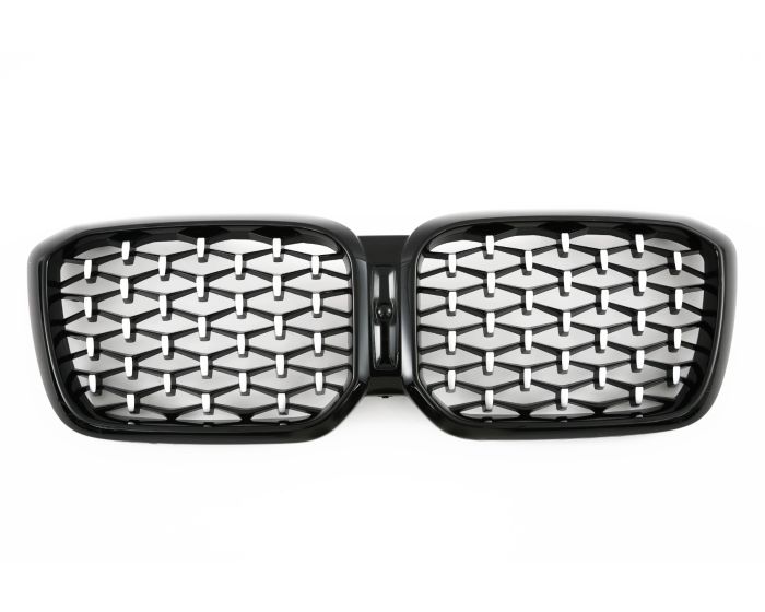💫Griglia Radiatore Diamante – BMW X3 G01 / X4 G02 LCI (Cromo Nero)💫