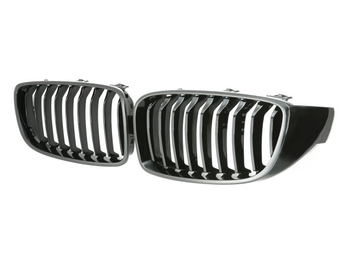 🎀Griglia Sportiva Nero Lucido per BMW Serie 4 F32 F33 F36 e M4 F82 + M3 F80🎀