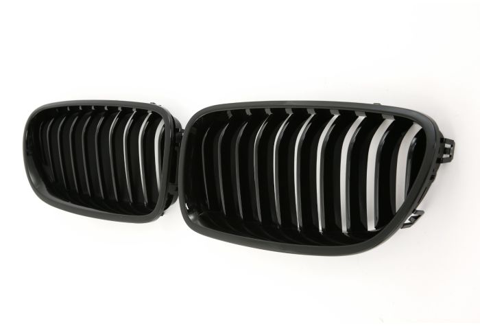 ✨GLOSS BLACK DOUBLE BRACKET RADIATOR GRILLE FOR 5 SERIES F10 F11 ✨