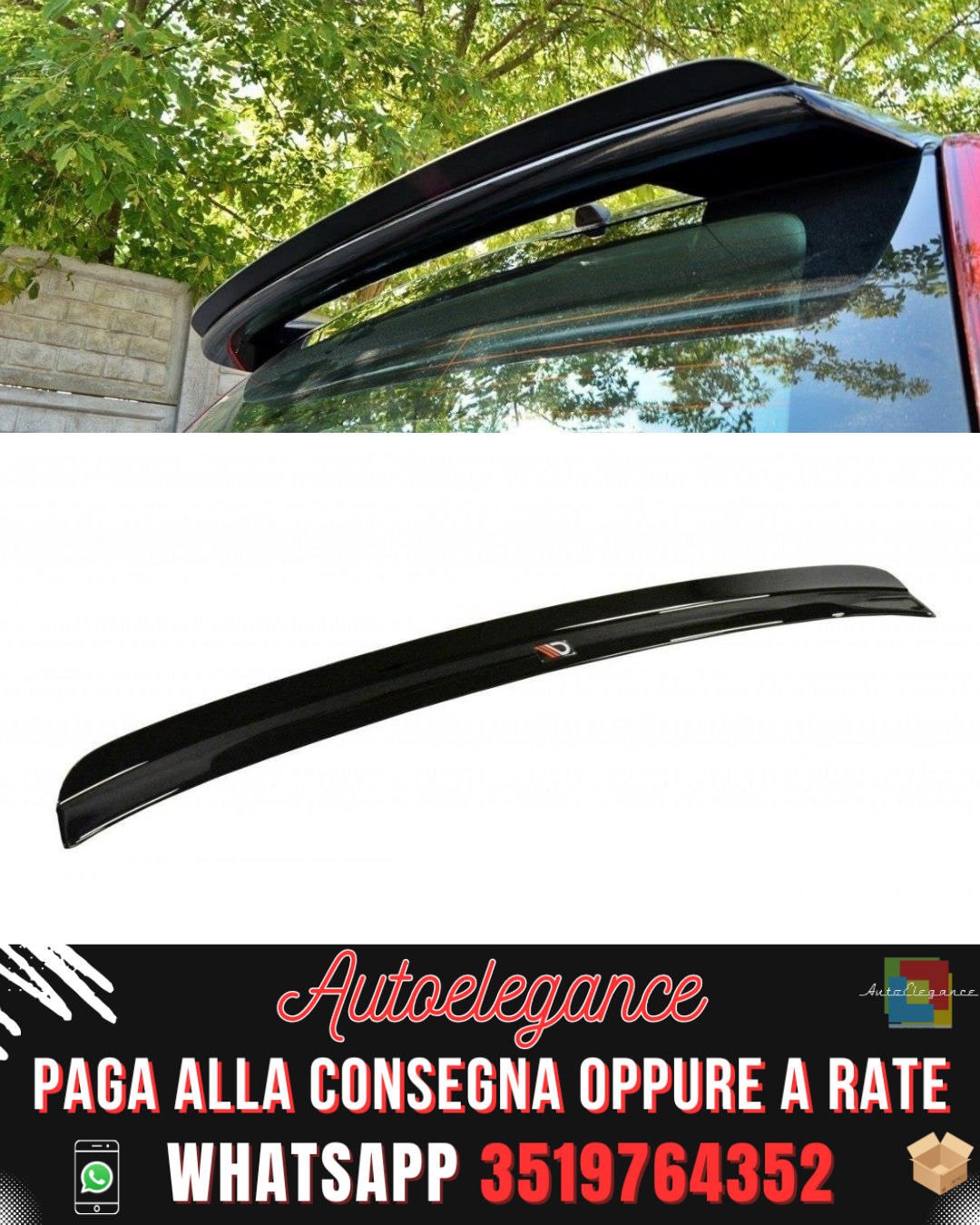 SPOILER adatto per VOLVO V50F R-DESIGN 2007-2012