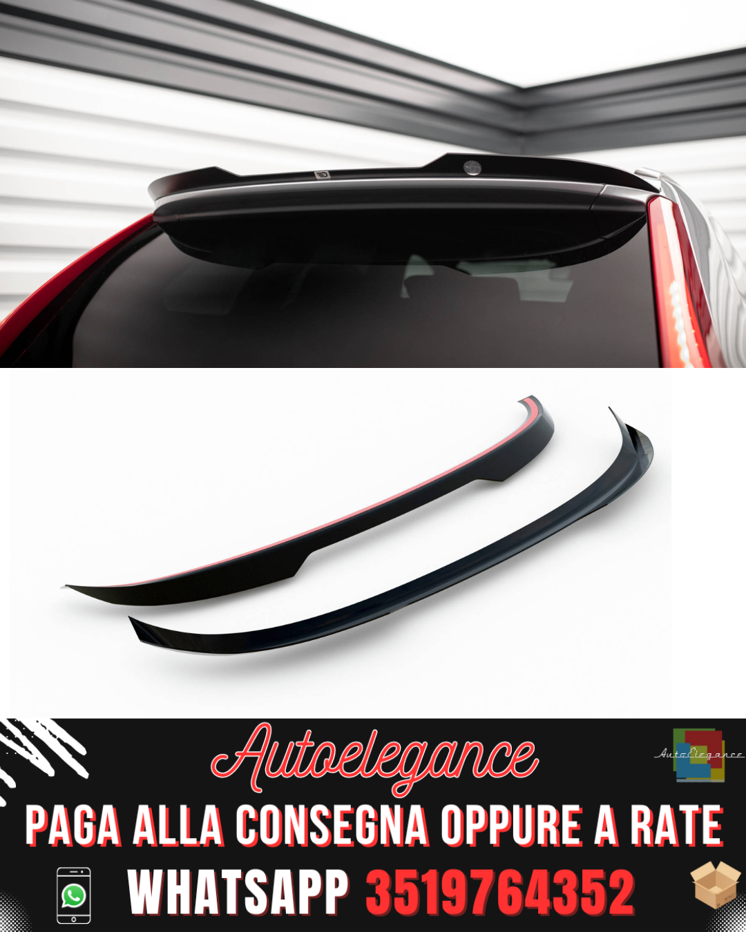 SPOILER adatto per VOLVO XC60 R-DESIGN MK1 FACELIFT 2013-2017