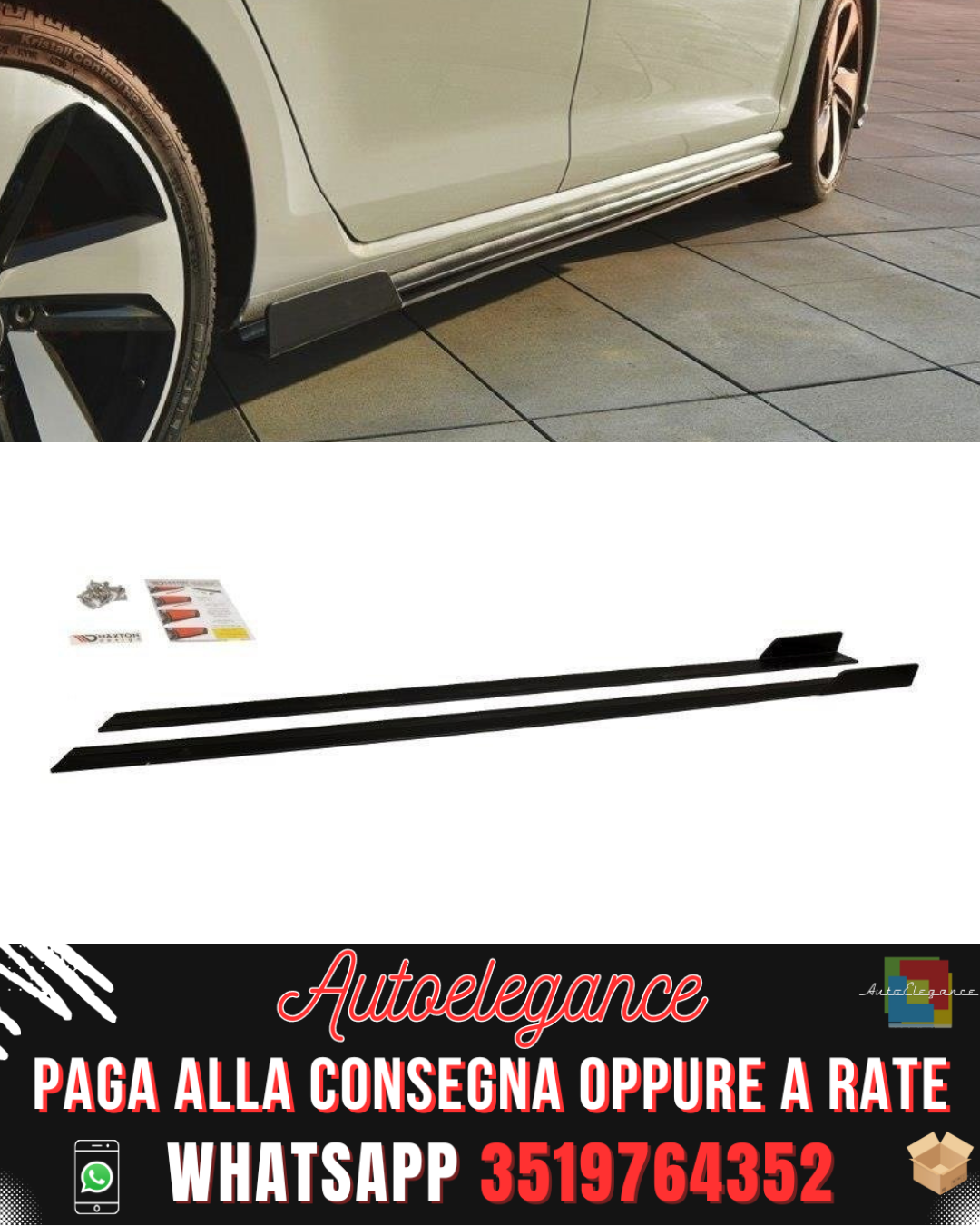 MINIGONNE LATERALI RACING adatte per VW GOLF VII GTI (FACELIFT) 2017