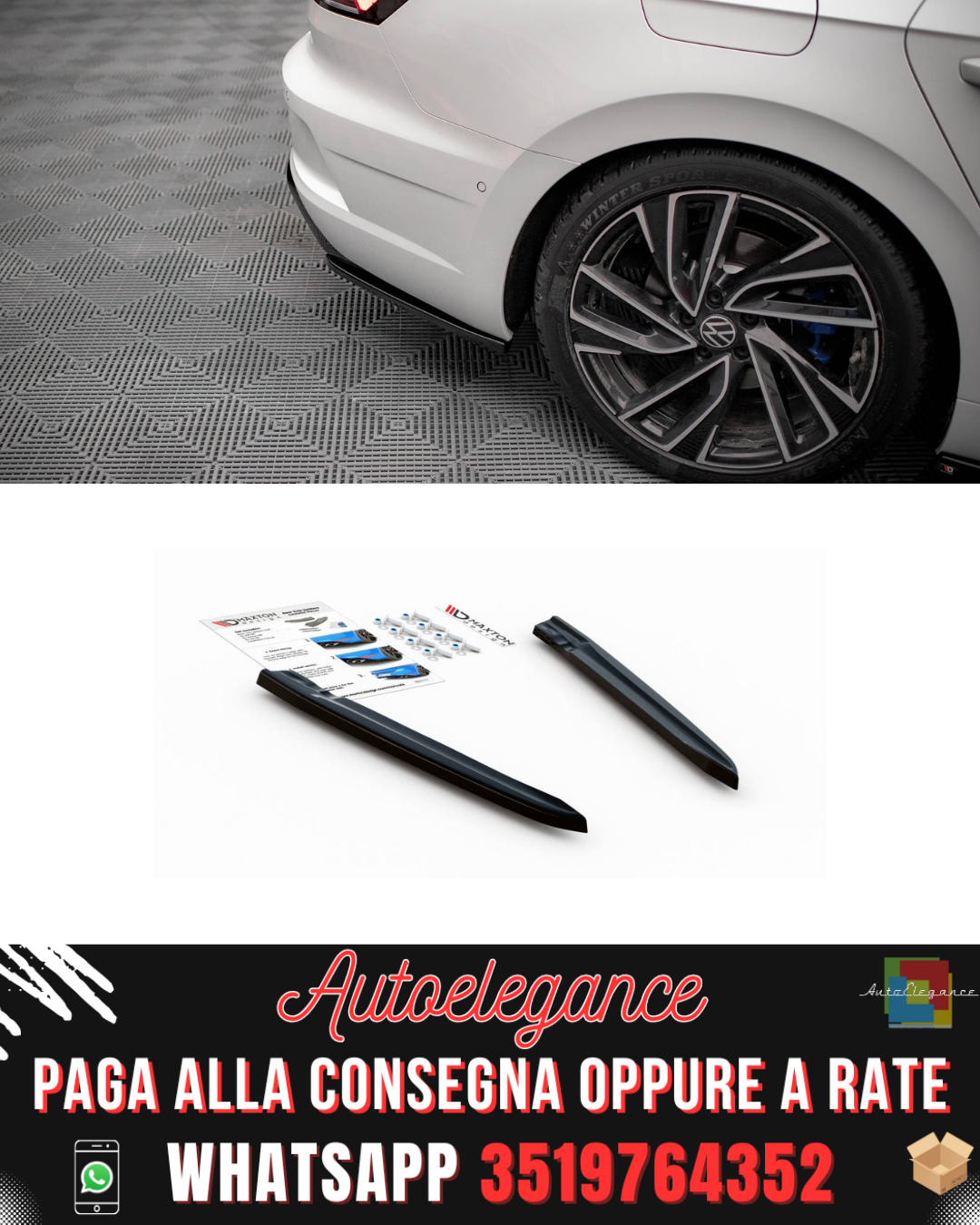 SPLITTER LATERALI POSTERIORI adatti per VOLKSWAGEN ARTEON R 2020-