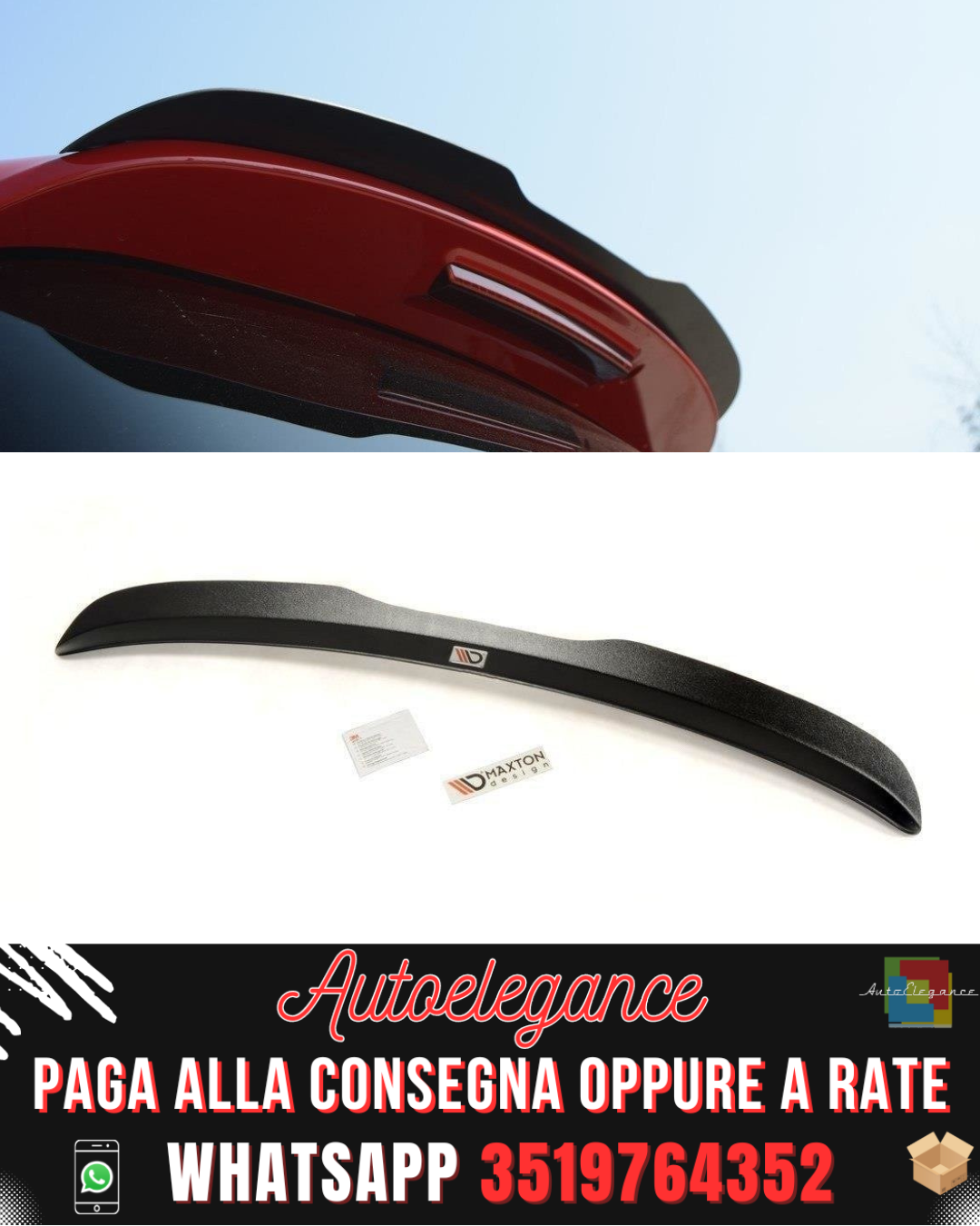 SPOILER adatto per VW GOLF MK6 GTI / R 2008-2012
