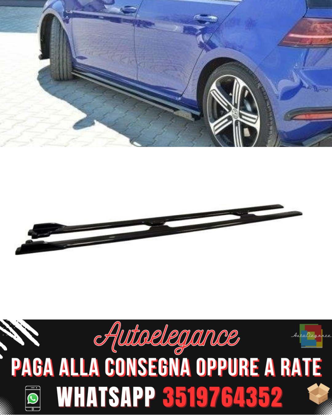 SIDE SKIRTS V.1 suitable for VW GOLF 7 R / R-LINE FACELIFT 2017-2020