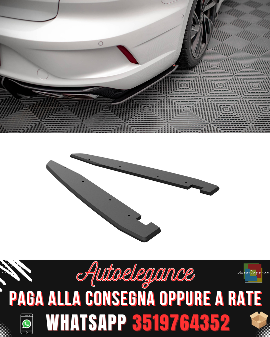 SPLITTER LATERALI POSTERIORI STREET PRO adatti per VOLKSWAGEN ARTEON R 2020-