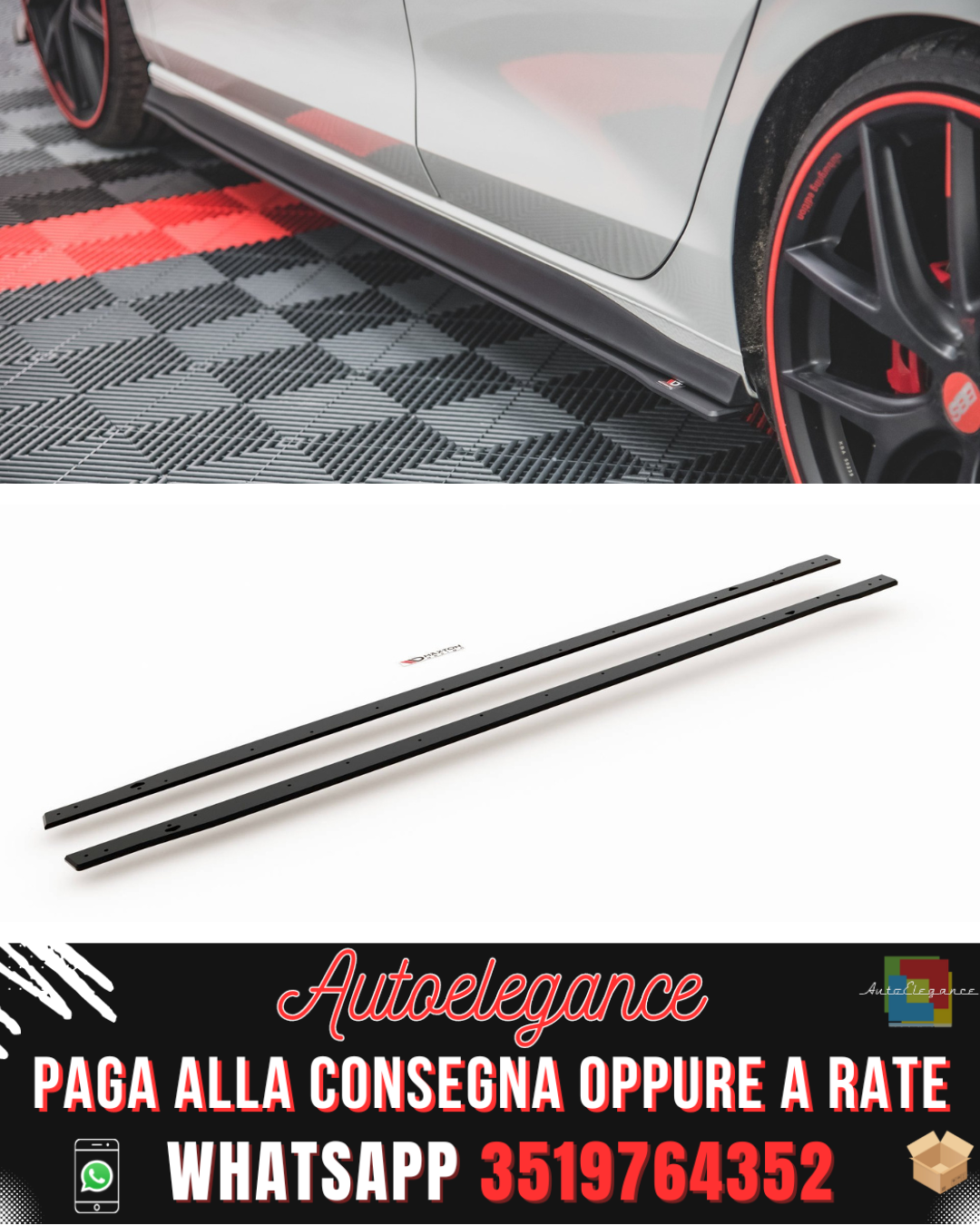 RACING DURABILITY SIDE SKIRTS SUITABLE FOR VOLKSWAGEN GOLF 8 GTI / GTI CLUBSPORT / R-LINE