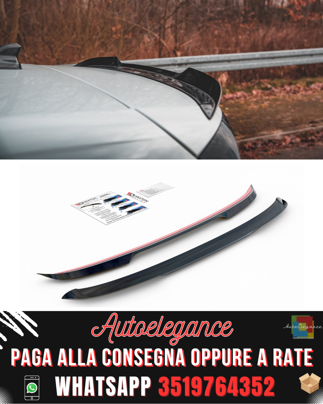 SPOILER V.2 ADATTO PER VOLKSWAGEN GOLF 8 GTI/R 2020