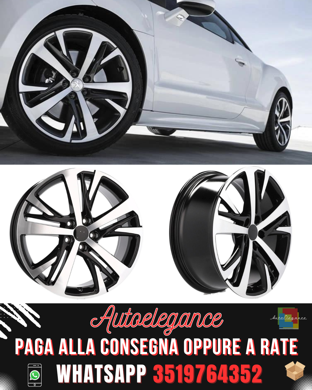 CERCHI CERCHIO IN LEGA 18" Adatto per LANCIA LAND ROVER LINCOLN OPEL PEUGEOT