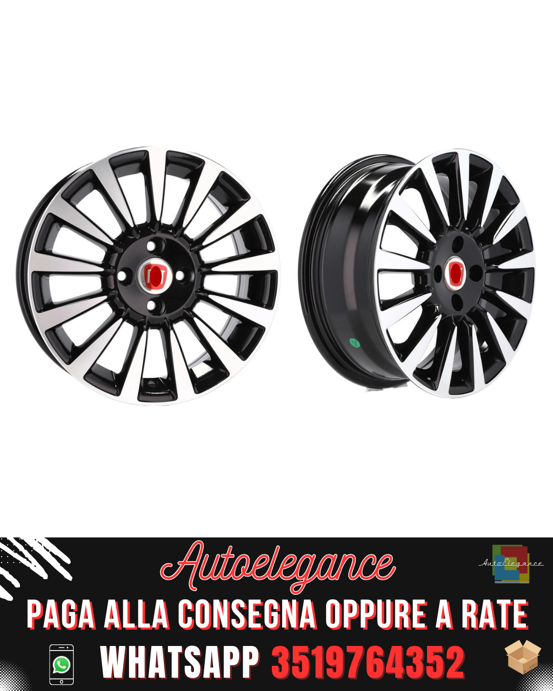 CERCHI CERCHIO IN LEGA 15" Adatto per ALFA ROMEO CITROEN FIAT FORD LANCIA PEUGEOT