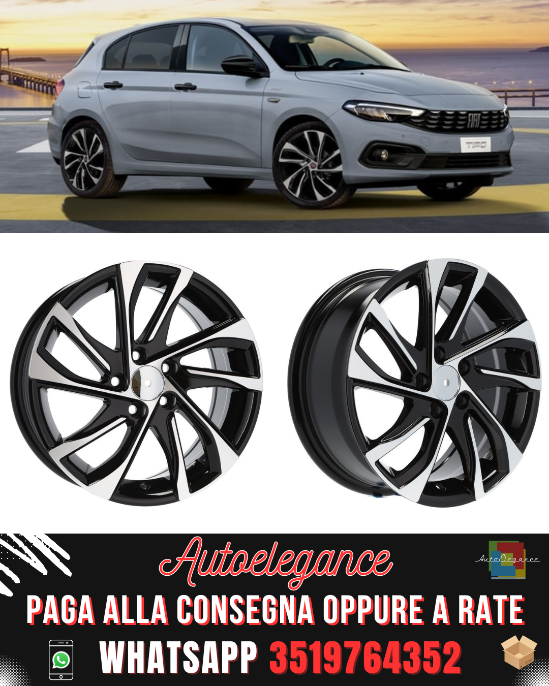 ALLOY WHEEL 16" Suitable for ALFA ROMEO FIAT LANCIA OPEL PEUGEOT