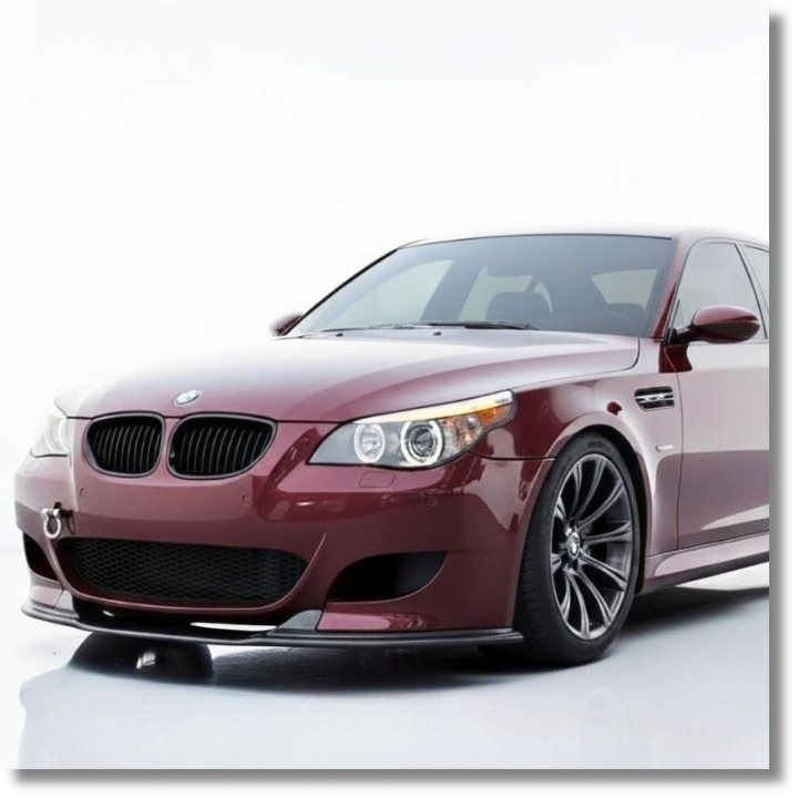 πART.9939 SPLITTER BMW E60 2003+ SOLO PER PARAURTI M5STYLE NERO LUCIDO π