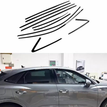 nero lucido modanature dei finestrini adatto per audi q3 2020