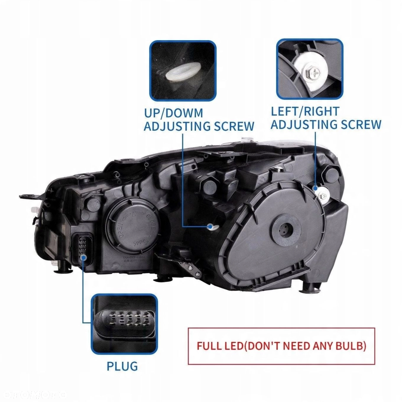 💕Fari Full led per golf 6 look golf 8 solo per chi porta fari alogeni💕
