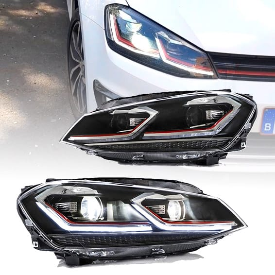 ๐ART.7781 FARI ANTERIORI GOLF 7 2012-2017 LOOK 7.5 GTI FULL LED (DINAMICI)๐