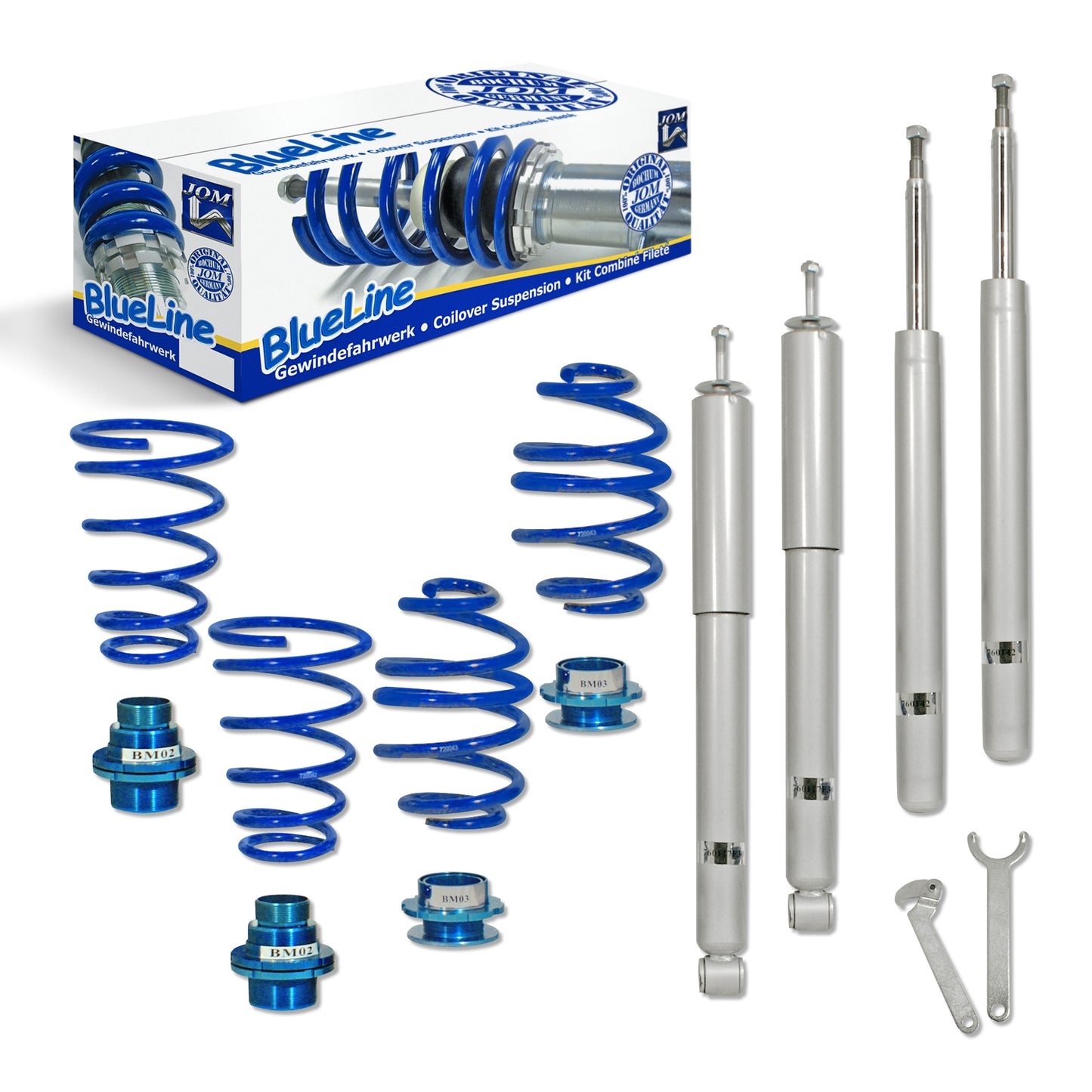 🎀Art.3514 Kit assetto sportivo a ghiera BlueLine adatto per 3er Cabrio (E30)🎀