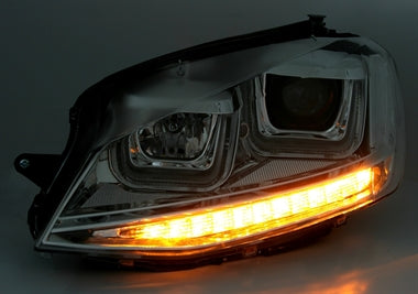 Headlight set suitable for VW Golf 7 + LOW BEAM + HIGH BEAM KIT
