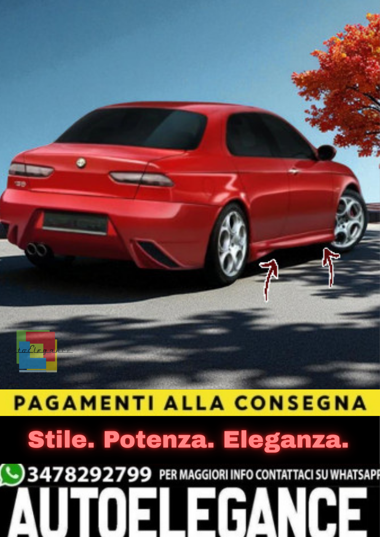 💫Minigonne Laterali per Alfa Romeo 156 – Side Skirts / Gonne Laterali💫