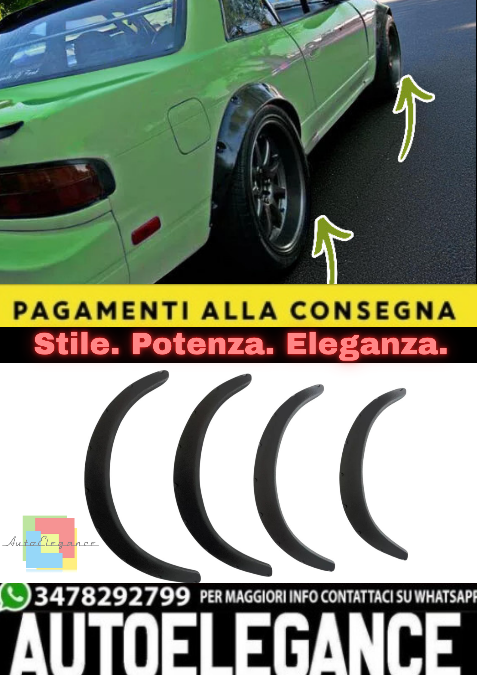 Allargamento parafango VT540-XXL EIBACH Assale anteriore, Assale