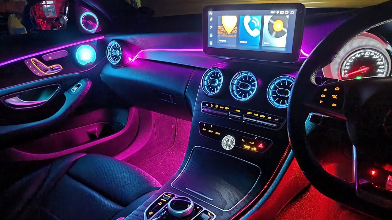 💕Griglie di sfiato AC laterali posteriori adatte per Mercedes Classe C W205 💕