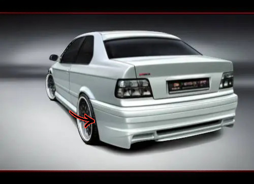 🔥PARAURTI POSTERIORE ADATTO PER BMW E36 (1990–2000)🔥