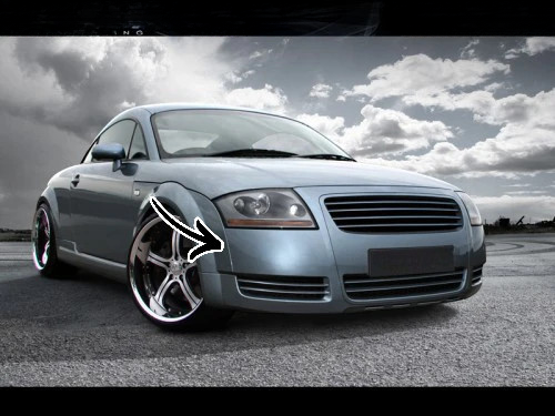 ✨Paraurti Anteriore Completo + Grembiule Inferiore in ABS per Audi TT✨