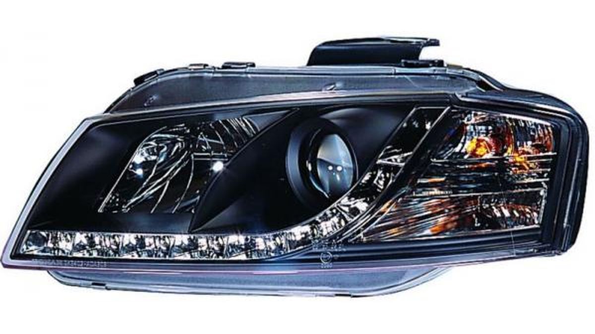 ⭐Set fari Anteriore TRASPARENTE/NERO Adatto Per Audi A3 03-08 ⭐