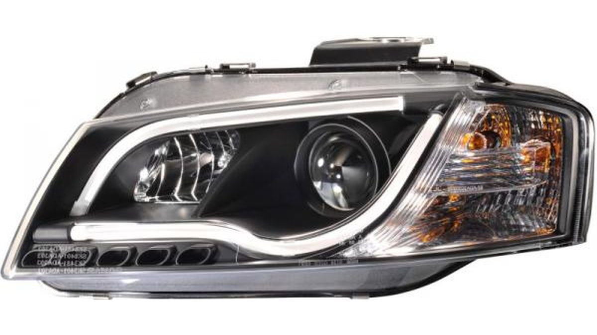 ⭐Set fari VETRO TRASPARENTE/CROMATO Adatto Per Audi A3 03-08 H1/H7 ⭐