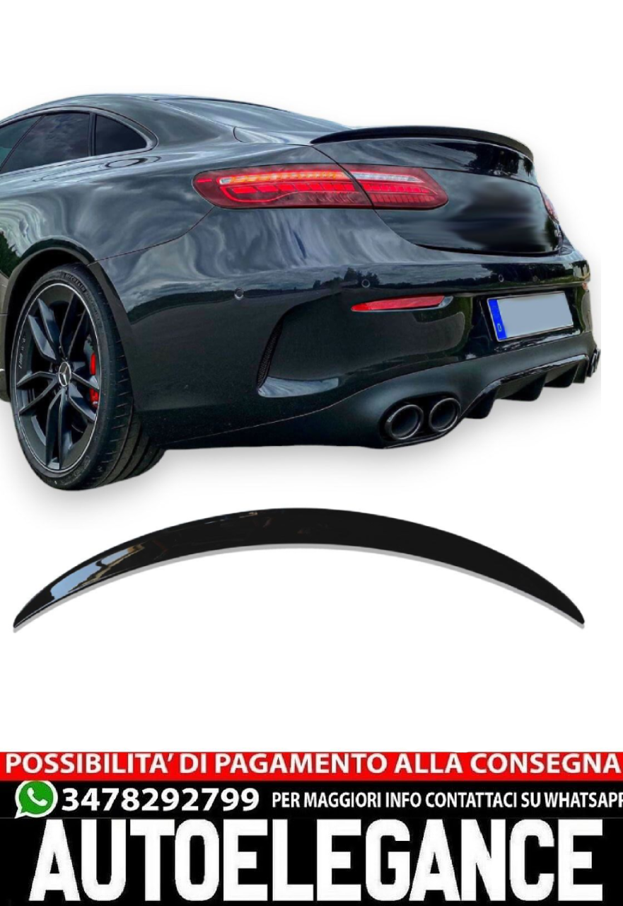 SPOILER POSTERIORE NERO LUCIDO per Mercedes C238 Classe E Coupé 2016-2022