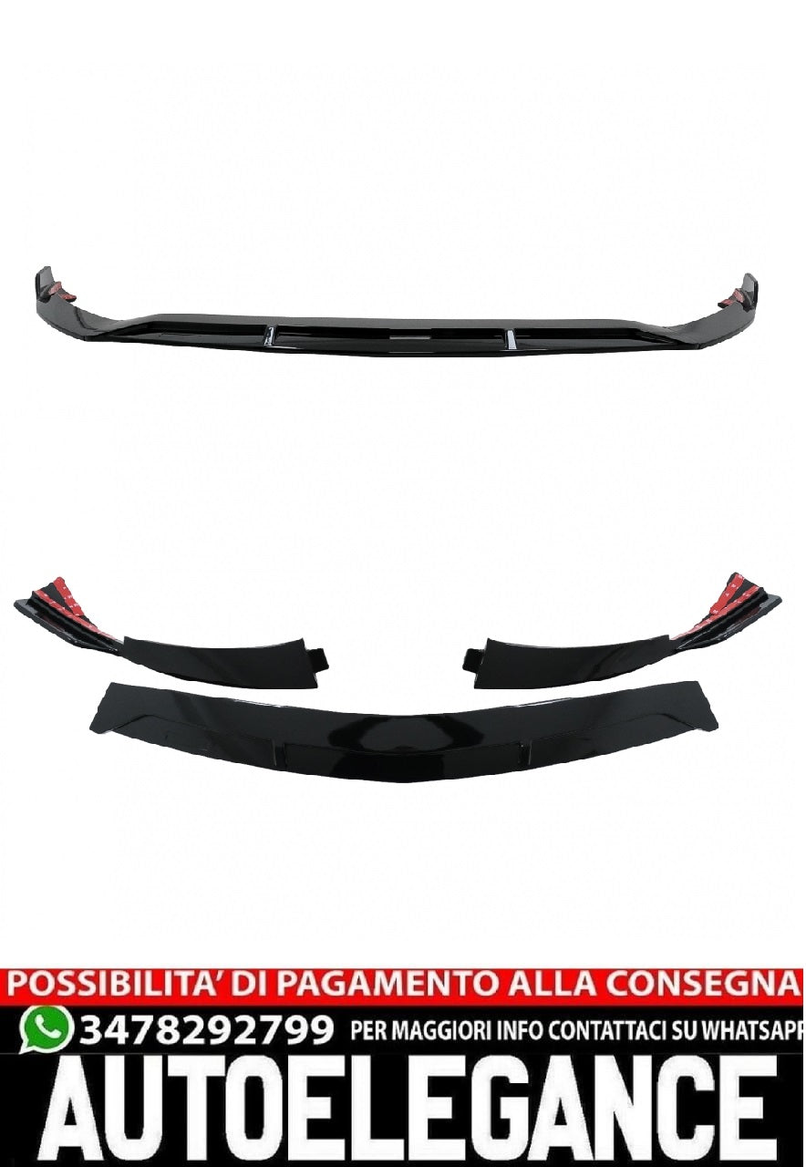 MERCEDES CLASSE A W177 STANDARD SPLITTER PARAURTI ANTERIORE NERO AMG