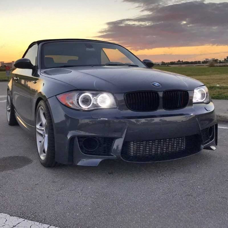 💕ART.6708 PARAURTI ANTERIORE ADATTO PER BMW E81 E82 E87 E88 LOOK 1M+GRIGLIE💕
