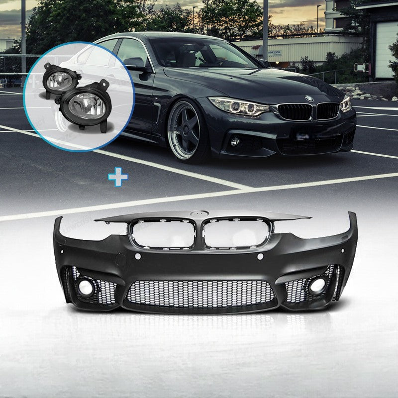 💕ART.6852 PARAURTI ANTERIORE ADATTO PER BMW F30 F31 LOOK M3 PDC + FENDINEBBIA💕
