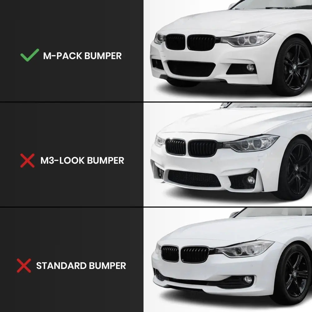 💕Spoiler Lip Anteriore Performance Adatto per BMW F30 F31 M-Pack Nero Lucido💕